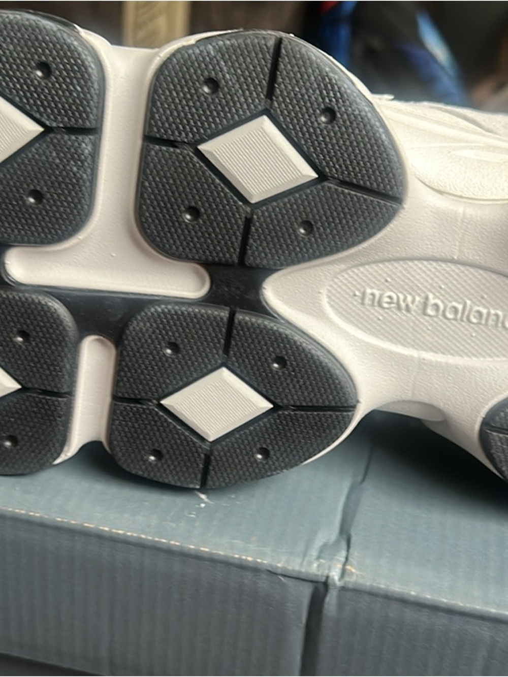 New Balance Kids White and Silver Athletic Sneakers - Picture 2 of 3